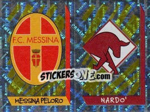 Sticker Scudetto Messina Peloro/Nardo' (a/b) - Calciatori 1999-2000 n. 741 - Panini