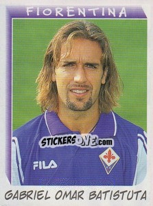 Sticker Gabriel Omar Batistuta - Calciatori 1999-2000 n. 95 - Panini