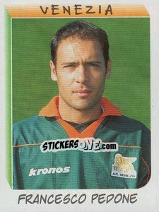 Sticker Francesco Pedone - Calciatori 1999-2000 n. 399 - Panini