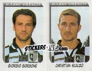 Figurina Gorgone / Scalzo  - Calciatori 1999-2000 - Panini