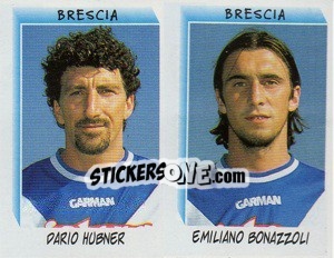 Figurina Hubner / Bonazzoli  - Calciatori 1999-2000 - Panini