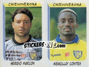 Sticker Marcon / Conteh  - Calciatori 1999-2000 - Panini