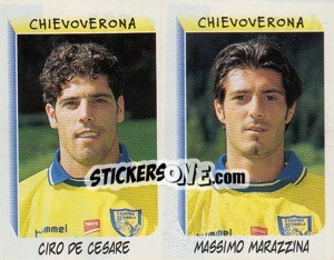 Sticker De Cesare / Marazzina  - Calciatori 1999-2000 n. 527 - Panini