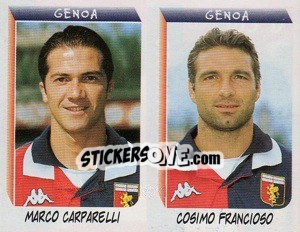 Sticker Carparelli / Francioso  - Calciatori 1999-2000 n. 563 - Panini