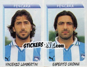 Sticker Lambertini / Chionna  - Calciatori 1999-2000 n. 586 - Panini