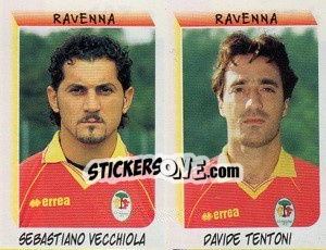 Sticker Vecchiola / Tentoni  - Calciatori 1999-2000 n. 607 - Panini