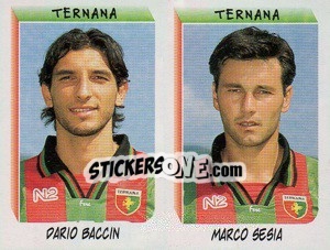 Sticker Baccin / Sesia  - Calciatori 1999-2000 - Panini