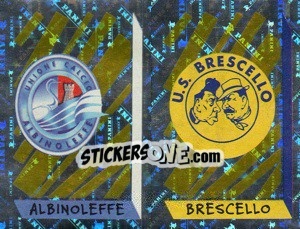 Figurina Scudetto Albinoleffe/Brescello (a/b) - Calciatori 1999-2000 - Panini