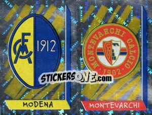 Sticker Scudetto Modena/Montevarchi (a/b) - Calciatori 1999-2000 n. 679 - Panini