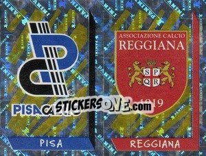 Sticker Scudetto Pisa/Reggiana (a/b) - Calciatori 1999-2000 n. 682 - Panini