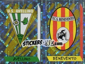 Sticker Scudetto Avellino/Benevento (a/b) - Calciatori 1999-2000 n. 697 - Panini