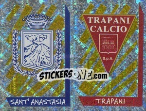 Sticker Scudetto Sant'Anastasia/Trapani (a/b) - Calciatori 1999-2000 n. 742 - Panini