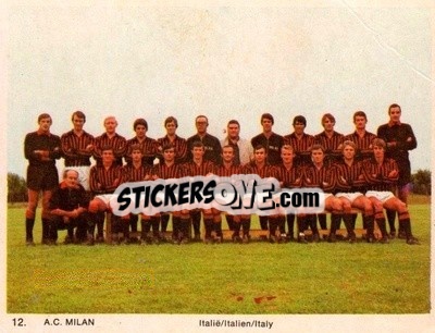 Cromo Ac Milan - International Football Teams 1969-1970 - Monty Gum