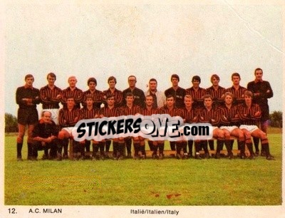 Sticker Ac Milan - International Football Teams 1969-1970 n. 12 - Monty Gum