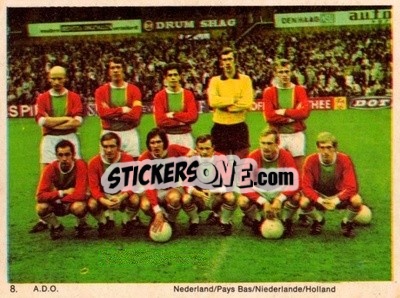 Cromo ADO Den Haag - International Football Teams 1969-1970 - Monty Gum