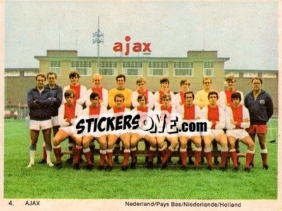 Cromo Ajax Amsterdam - International Football Teams 1969-1970 - Monty Gum