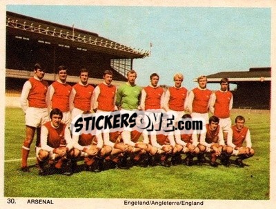Sticker Arsenal - International Football Teams 1969-1970 - Monty Gum