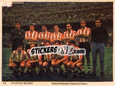 Sticker Athletico Bilbao - International Football Teams 1969-1970 - Monty Gum