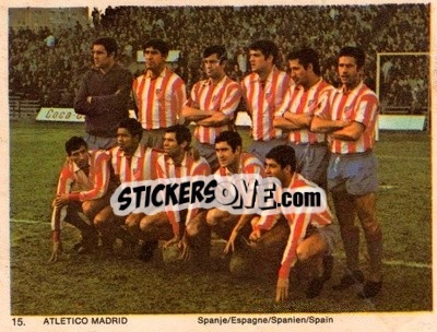 Sticker Atletico Madrid - International Football Teams 1969-1970 n. 15 - Monty Gum
