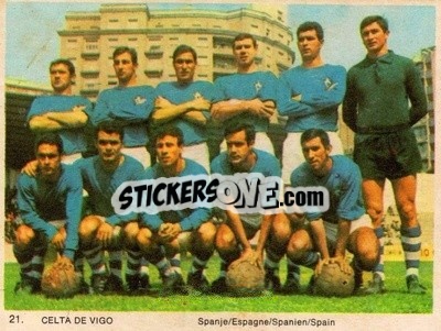 Sticker Celta de Vigo - International Football Teams 1969-1970 n. 21 - Monty Gum