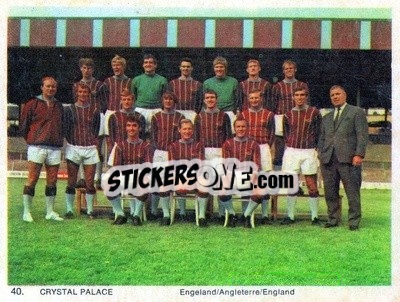 Sticker Crystal Palace - International Football Teams 1969-1970 - Monty Gum