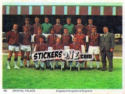 Sticker Crystal Palace - International Football Teams 1969-1970 n. 40 - Monty Gum