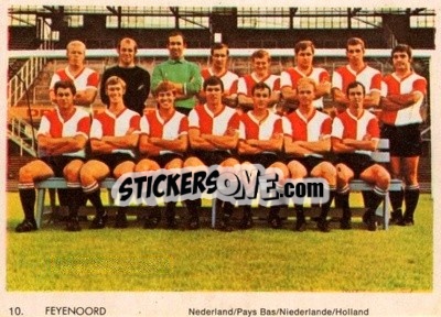 Sticker Feyenoord - International Football Teams 1969-1970 n. 10 - Monty Gum