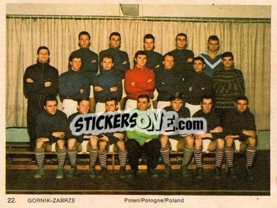 Sticker Gornik Zabrze - International Football Teams 1969-1970 - Monty Gum