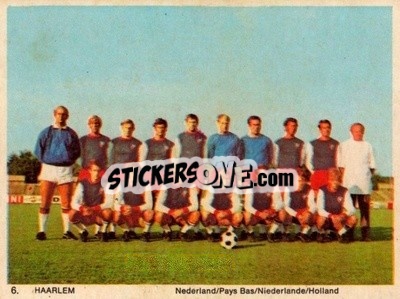 Sticker Haarlem - International Football Teams 1969-1970 n. 6 - Monty Gum
