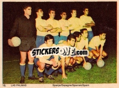 Sticker Las Palmas - International Football Teams 1969-1970 - Monty Gum