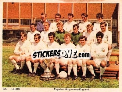 Sticker Leeds United - International Football Teams 1969-1970 n. 32 - Monty Gum