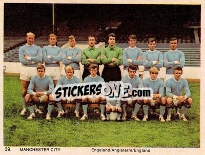 Cromo Manchester City - International Football Teams 1969-1970 - Monty Gum