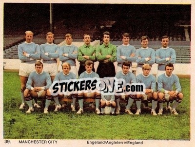 Sticker Manchester City - International Football Teams 1969-1970 n. 39 - Monty Gum