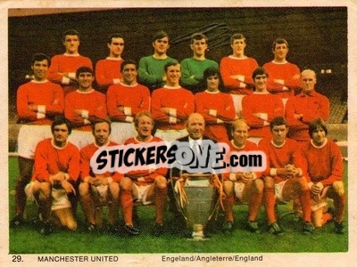 Cromo Manchester United - International Football Teams 1969-1970 - Monty Gum