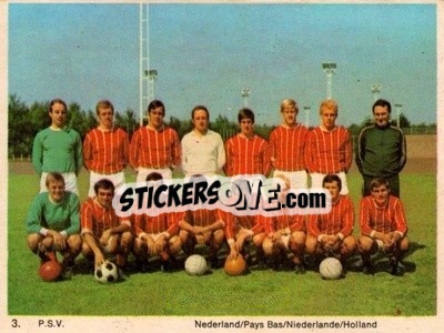 Sticker P.S.V. - International Football Teams 1969-1970 - Monty Gum