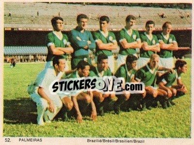 Sticker Palmeiras - International Football Teams 1969-1970 - Monty Gum