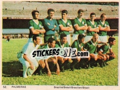 Sticker Palmeiras - International Football Teams 1969-1970 n. 52 - Monty Gum