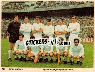 Cromo Real Madrid - International Football Teams 1969-1970 - Monty Gum