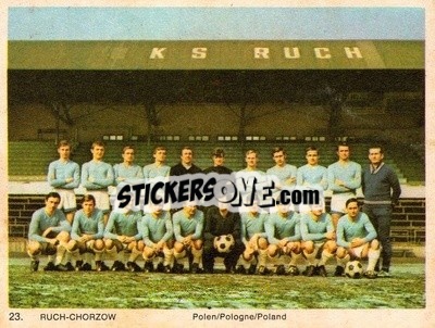 Cromo Ruch-Chorzow - International Football Teams 1969-1970 - Monty Gum