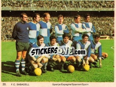 Cromo Sabadell - International Football Teams 1969-1970 - Monty Gum