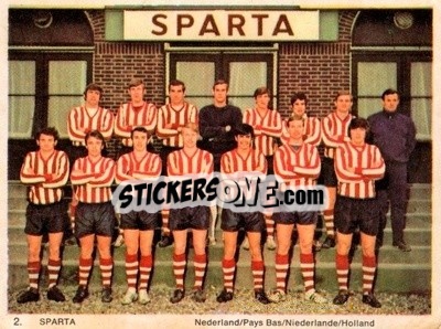 Sticker Sparta Rotterdam - International Football Teams 1969-1970 n. 2 - Monty Gum