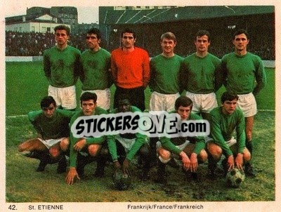 Sticker St. Etienne - International Football Teams 1969-1970 n. 42 - Monty Gum