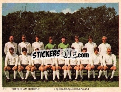 Sticker Tottenham Hotpsur - International Football Teams 1969-1970 n. 31 - Monty Gum