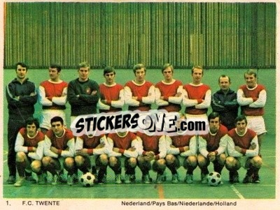 Sticker Twente Enschede - International Football Teams 1969-1970 - Monty Gum