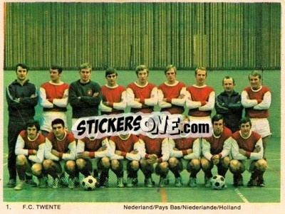 Sticker Twente Enschede - International Football Teams 1969-1970 n. 1 - Monty Gum