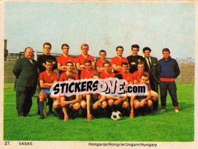 Sticker Vasas - International Football Teams 1969-1970 - Monty Gum