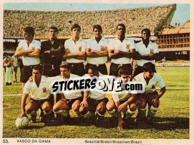 Sticker Vasco de Gama - International Football Teams 1969-1970 - Monty Gum