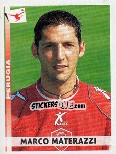 Sticker Marco Materazzi - Calciatori 2000-2001 n. 297 - Panini