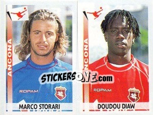 Sticker Storari / Diaw  - Calciatori 2000-2001 n. 443 - Panini