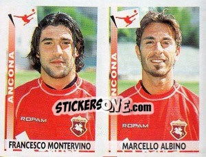 Sticker Montervino / Albino  - Calciatori 2000-2001 n. 447 - Panini